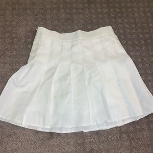 White tennis skirt